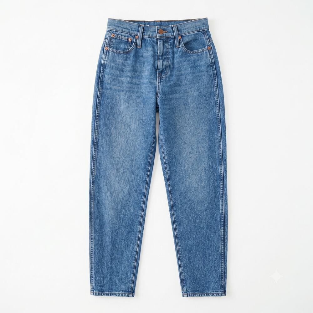 J Crew Peggy Barrel Leg Jeans Medium Wash High Rise Stretch Denim Womens 24